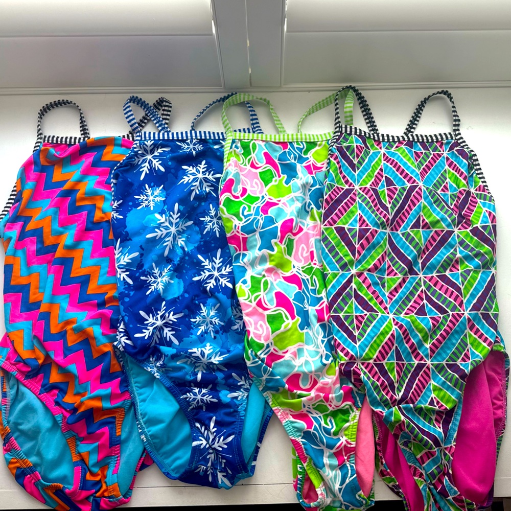 Set of 4 - Dolphin Uglies One Piece Swimsuit- Size 34